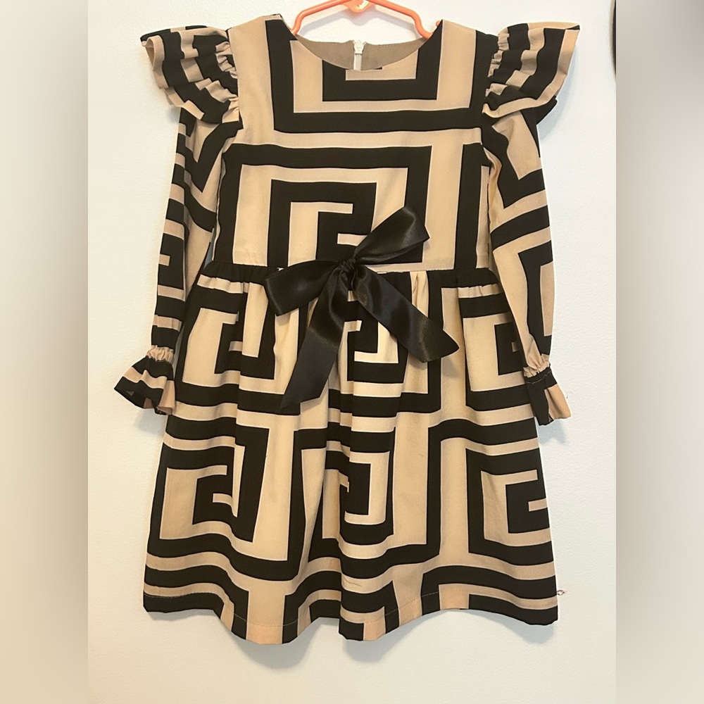 Stylish Black and Tan Kids Dress